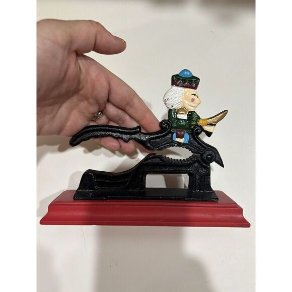 Vintage Cast Iron Hand Painted Nutcracker Table Top Heavy Duty 7" Christmas - Picture 3 of 6